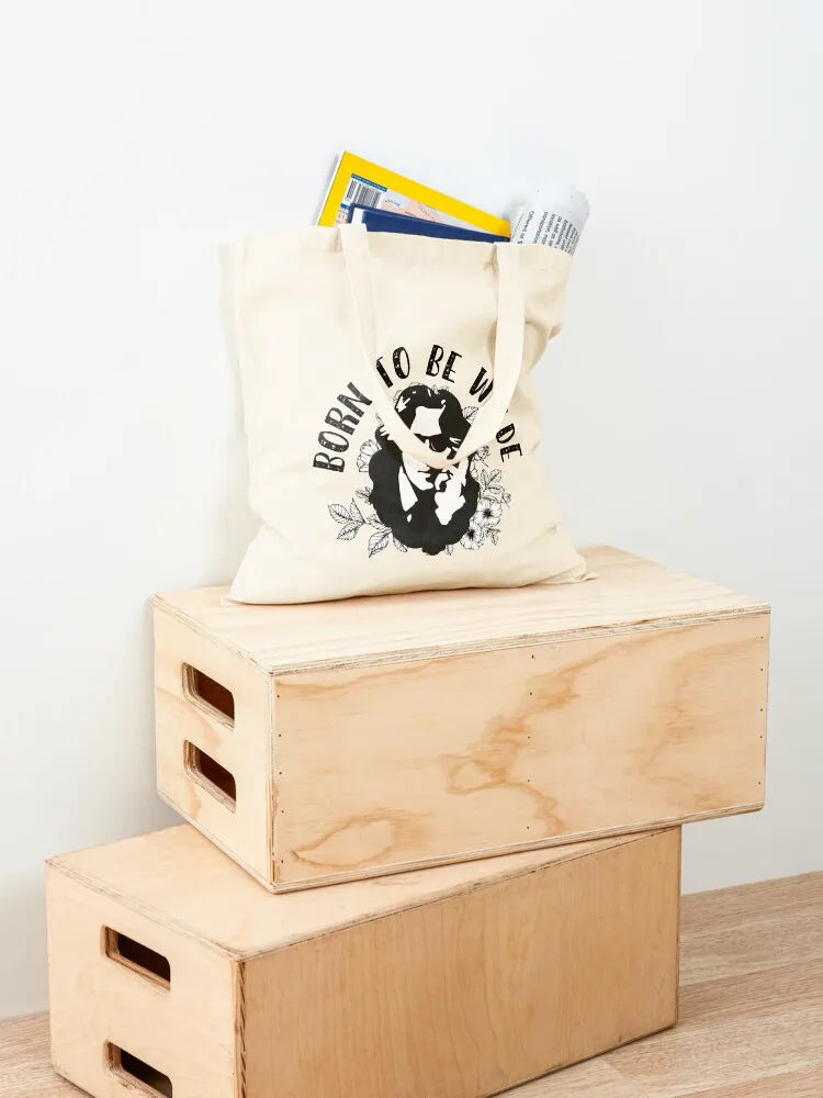 Born to be Wilde Tote Bag Big bag Portable shopping bag Women's shopper supermarket folding