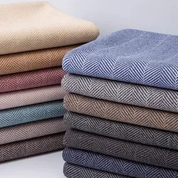 Wool Herringbone Fabric Fall Winter Thickened  Woolen Cashmere Fabrics  Sewing DIY Clothing Material Coat Pants Scarf Cloth