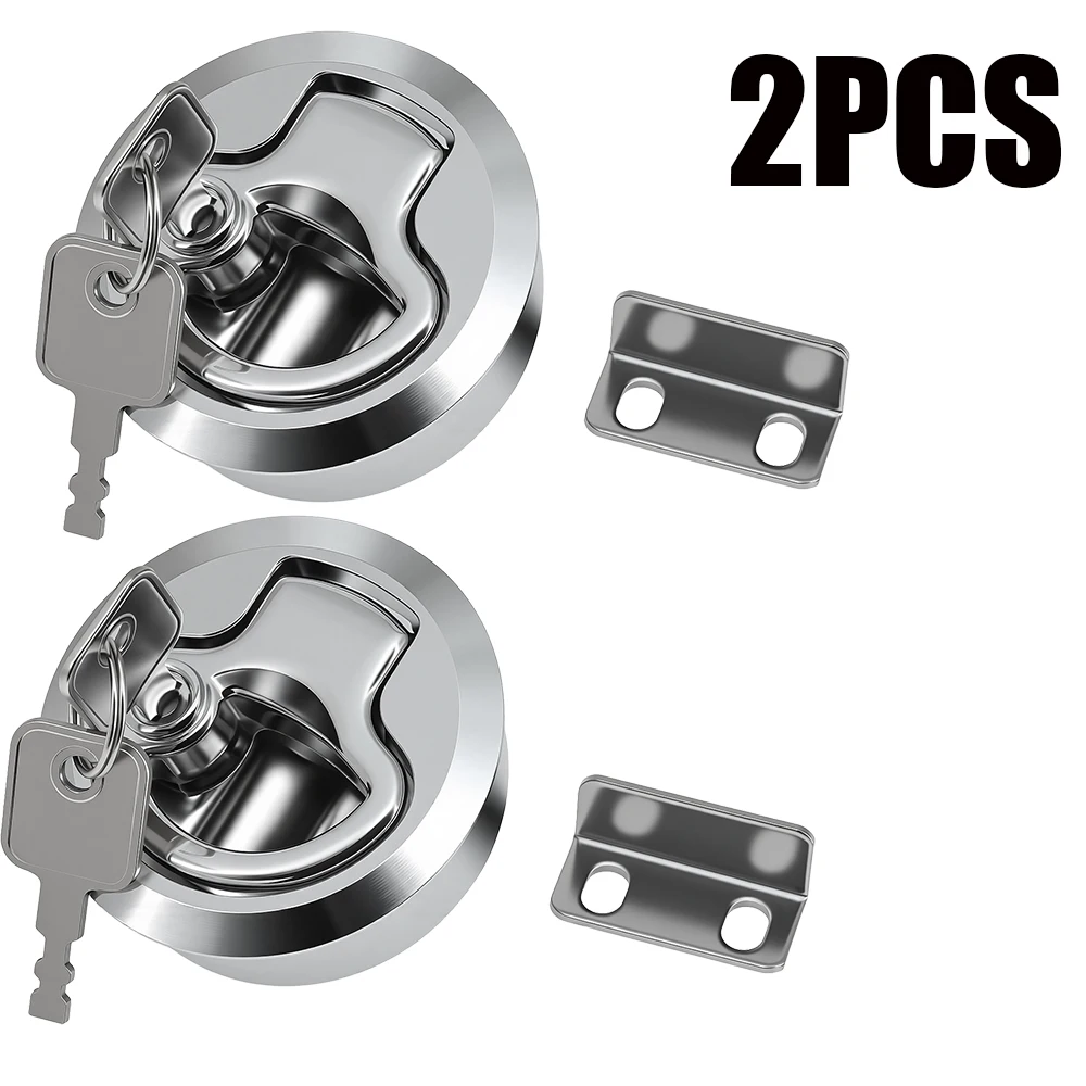 2x-ボートフラッシュマウントハッチカバーキャビネットドアリフトプルハンドルロック-rv-ヨットマリンデッキロックロッカーヨットアクセサリー用