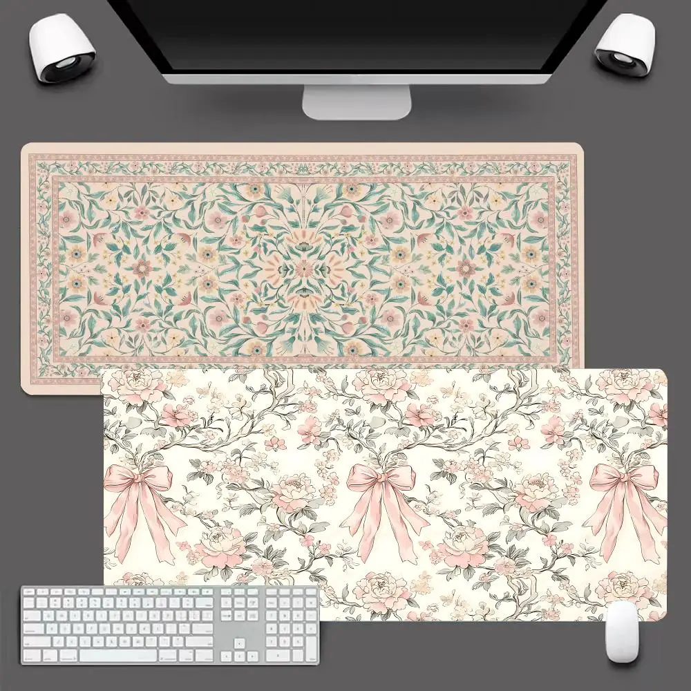 Desk Mat for Keyboard and Mouse, Large Mouse Pad, Desk Pad Mat, Anti-Slip Big Mousepad with Stitched Edges for Computer Desktop