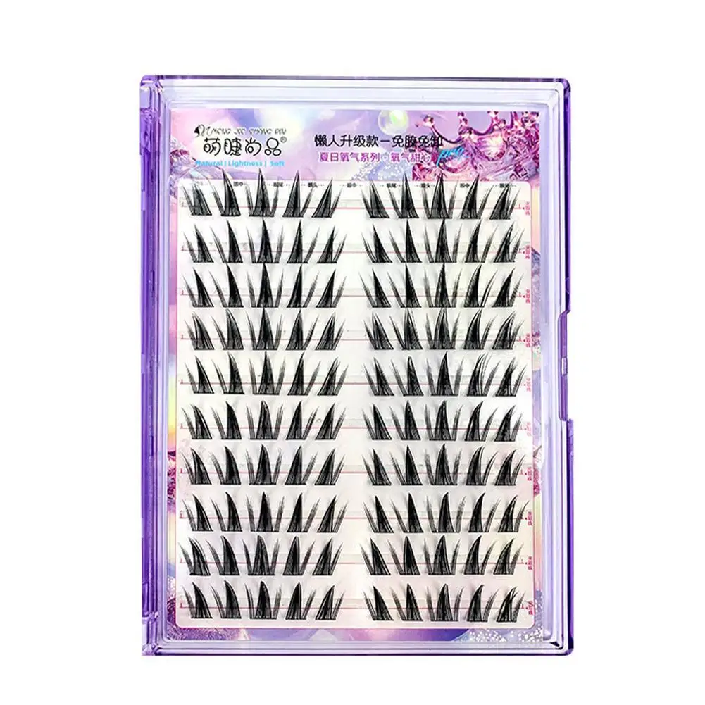 

New Self-adhesive Eyelashes, Curled and Slender Dog Style, Naturally Thickened Thin Strip Eyelashes, Self-Exten