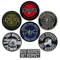 New Drone Pilot Embroidered Honeycomb Tactical Backpack Morale Mark Magic Sticker Give Respect  Get Respect Embroidery Patches