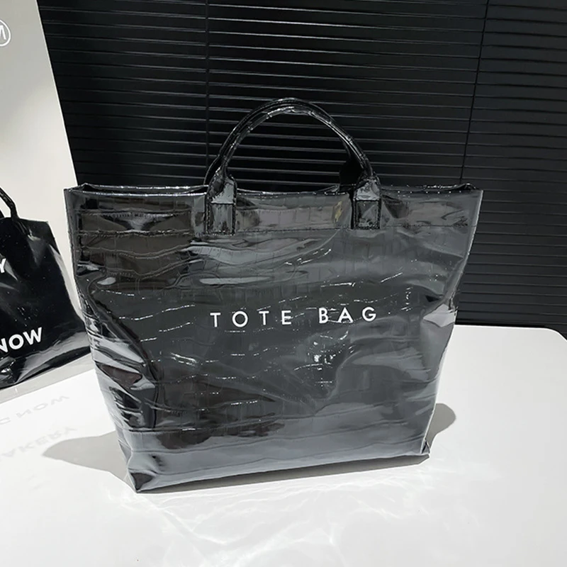 

New Large Capacity Tote Bag Women's Fashionable Versatile Casual Handbag Crocodile Pattern Trendy Shoulder Bag Niche Clutch Bag