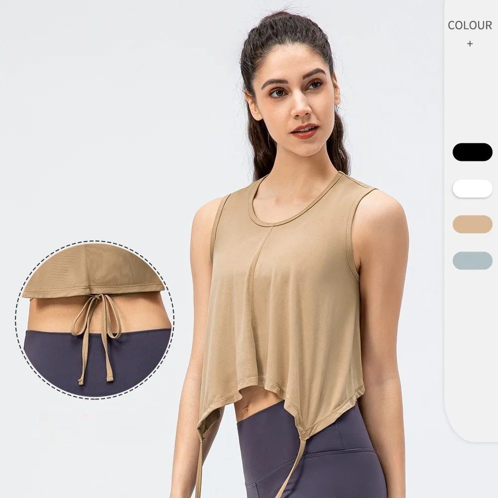 

Женская спортивная майка Ice Cool для лета, дышащая, для йоги, с завязками на спине, для бега и фитнеса