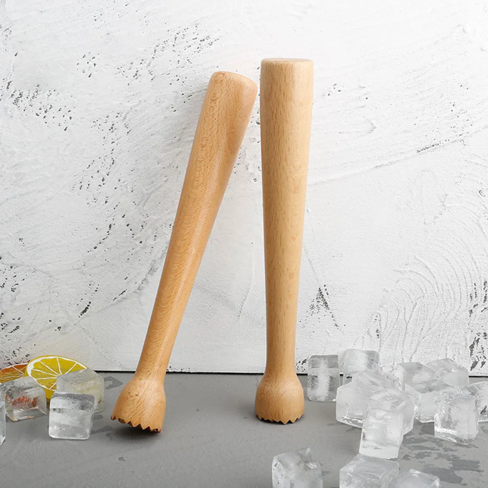 

1pc Wooden Juice Presser Ergonomic Bar Tool For Cocktail Making Mojito Muddler Ice Hammer Swizzle Stick Mixer Kitchen Barware