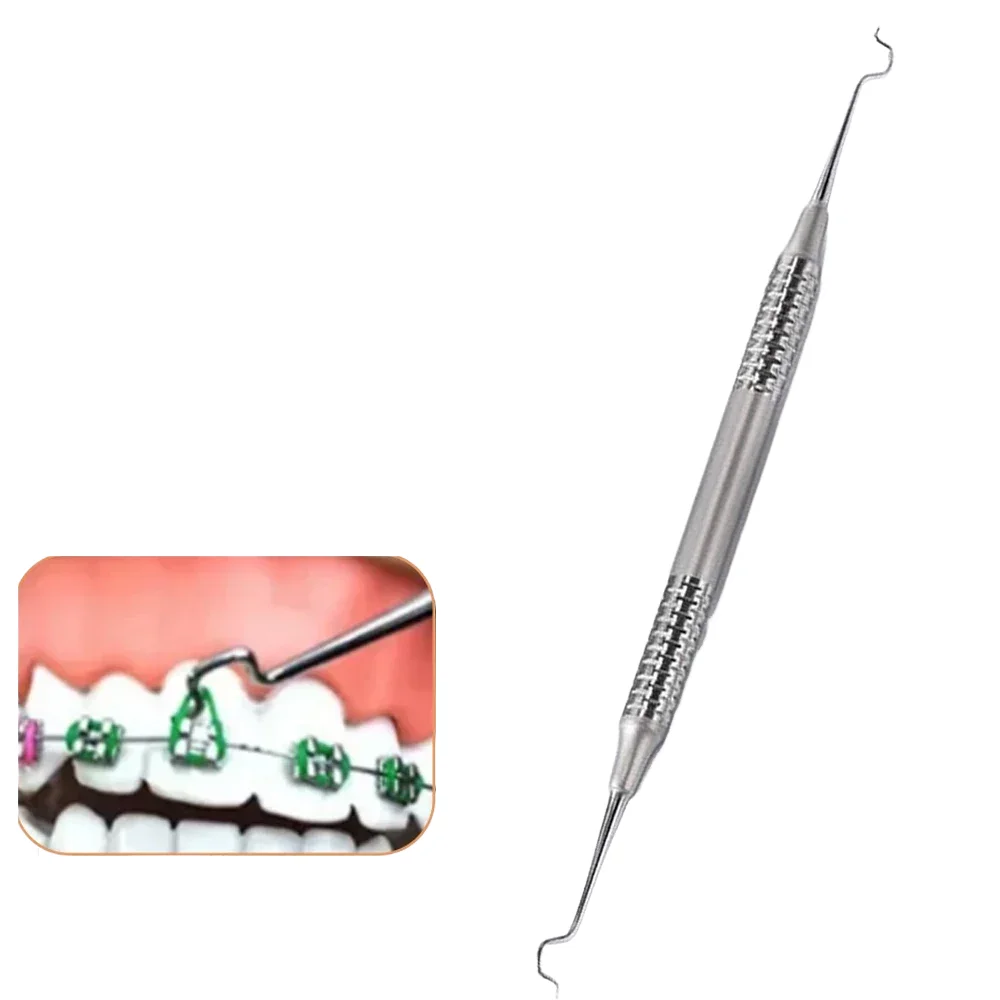 Dental Orthodontic Ligature Tie Placer - Twirl-On Module Elastic Ring Placement Tool