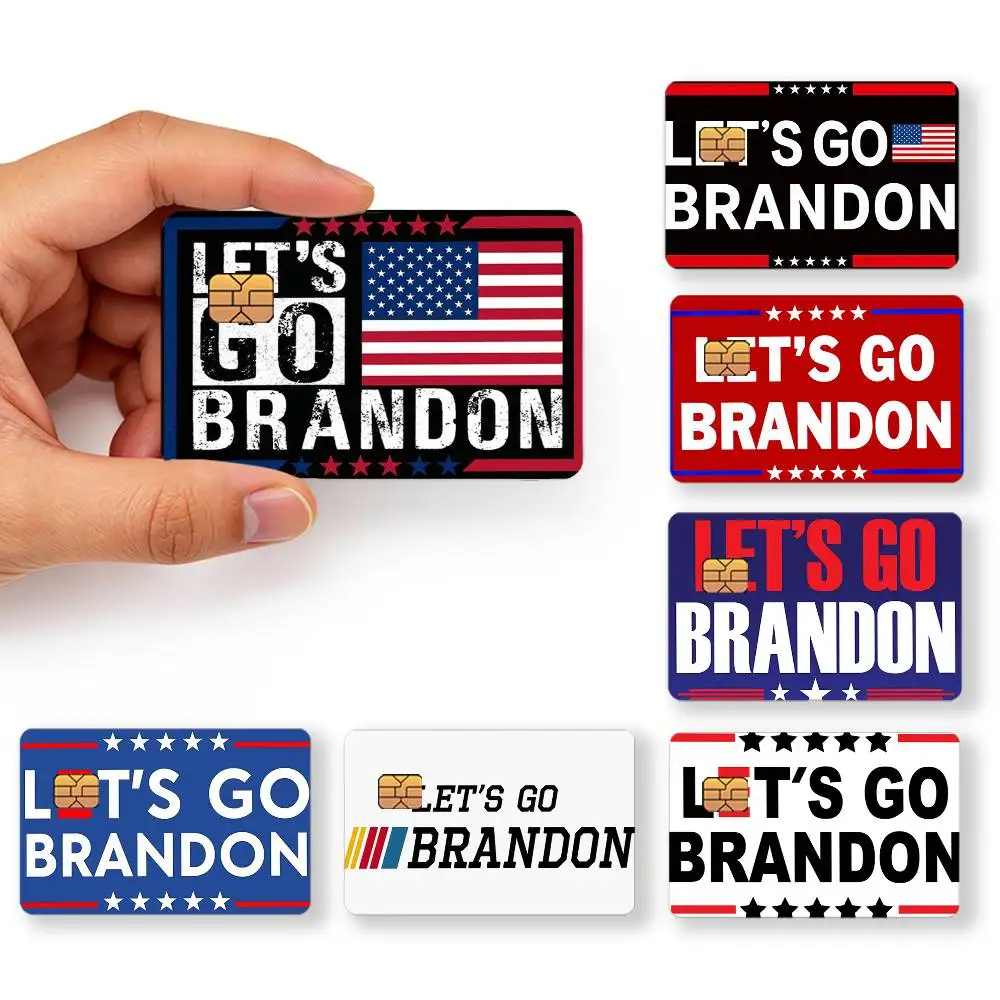 Lets Go b-Brandon Credit Card Skin Sticker Cover Decal Wrap Debit Card Stickers Durable Removable