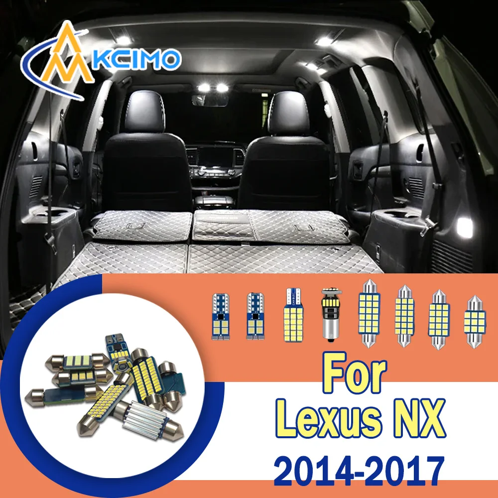 

Super Bright CANBUS Error-Free LED Interior Light Kit For Lexus NX NX200 NX200t NX300h 2014-2017 Flicker-Free Auto Bulbs Set
