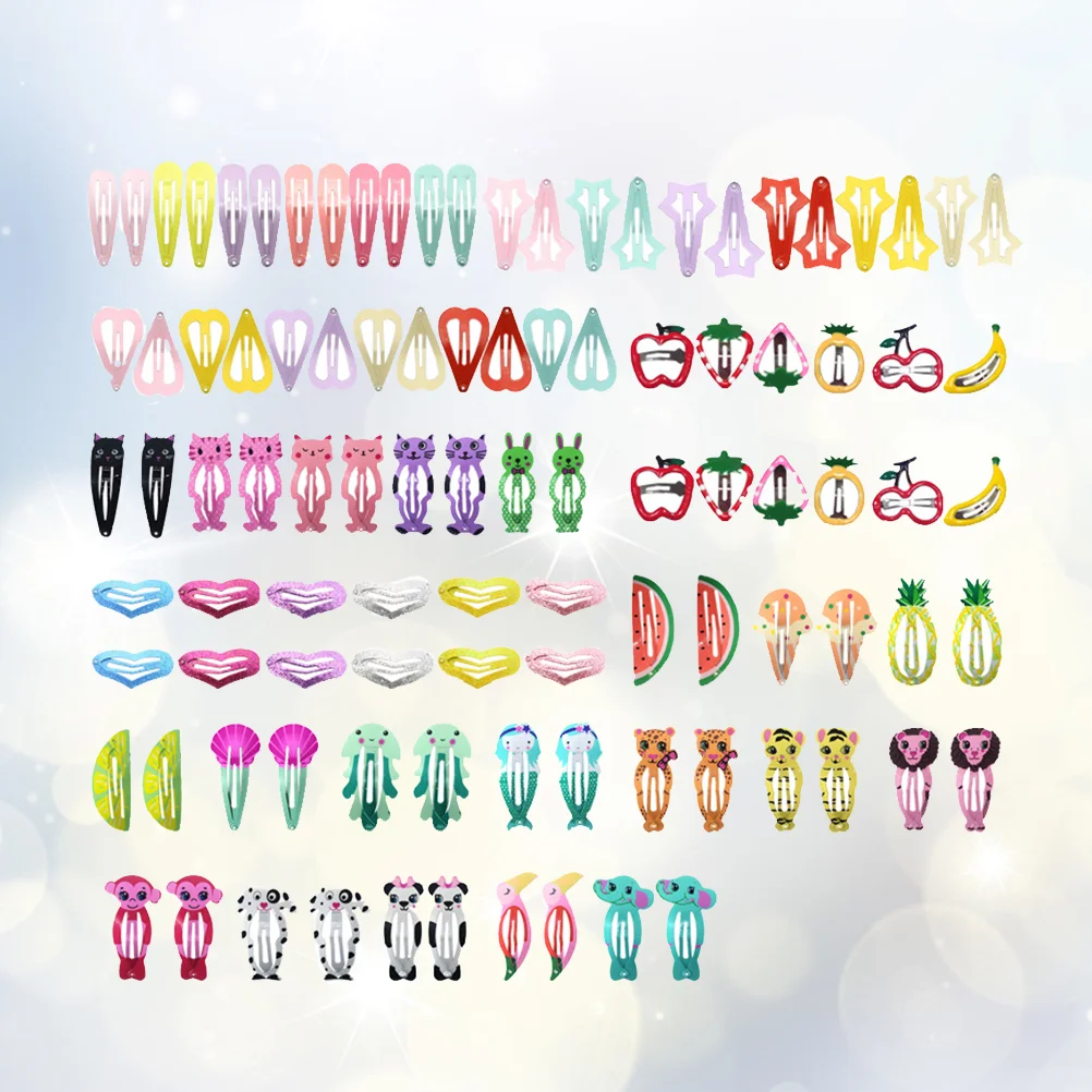 

100 Pcs Girls Barrette Hair Pin Children Hairpins Barrettes Bobby Small Animals