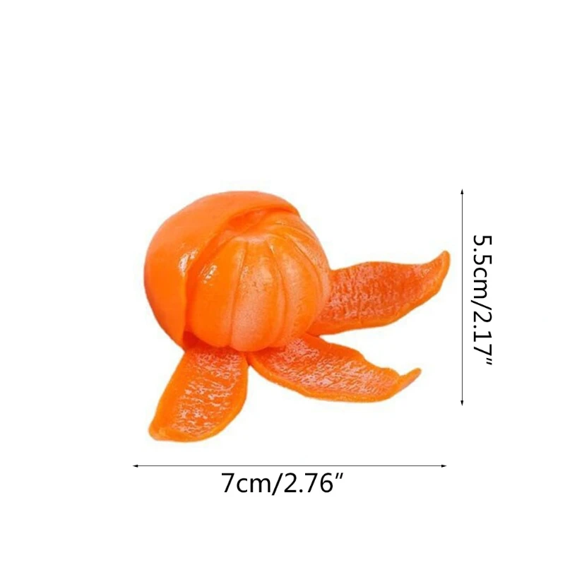 1PC Laranja Realista Brinquedo Terapia Sensorial Estressante Brinquedo TPR Bola Mole