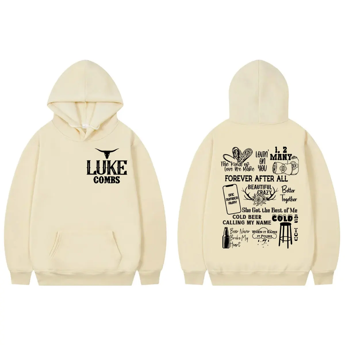 Country Singer Luke Combs Word Tour Hoodies Men Women Fashion Casual Long Sleeve Sweatshirts Hip Hop Vintage Oversized Pullovers