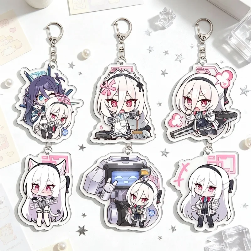 Game Blue Archive Acrylic Keychain Bag Pendant Sorasaki Hina Takanashi Hoshino Pendant Tendo Alice/Kei 6CM Cartoon Character
