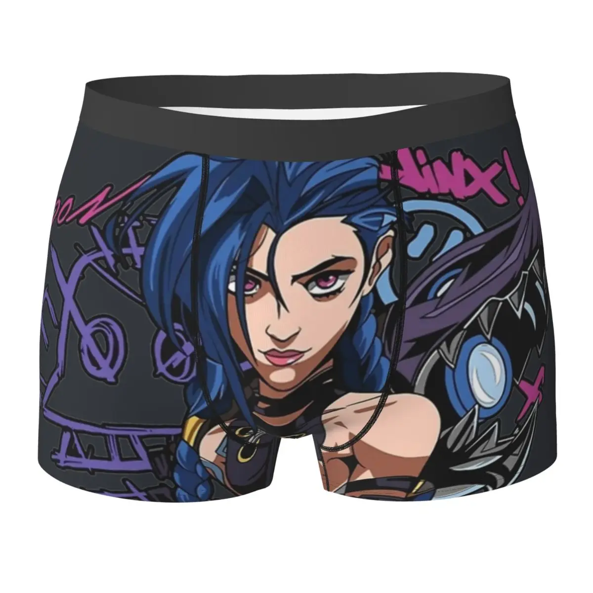 

Hot Arcane League Of Legends Underwear Cartoon Television Stretch Panties Print Boxer Brief 3D Pouch Men Large Size Boxer Shorts