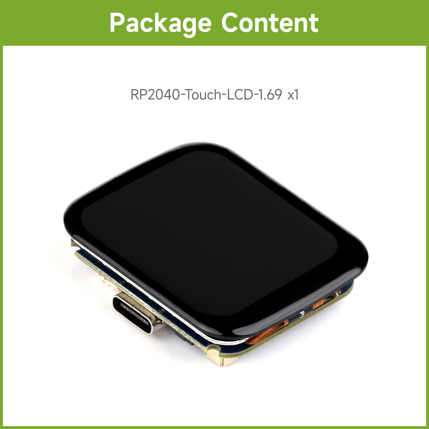RP2040-Touch-LCD-1.69 Waveshare Microcontroller Development Board With Touch LCD Rounded Corners Dual-core Arm Processor