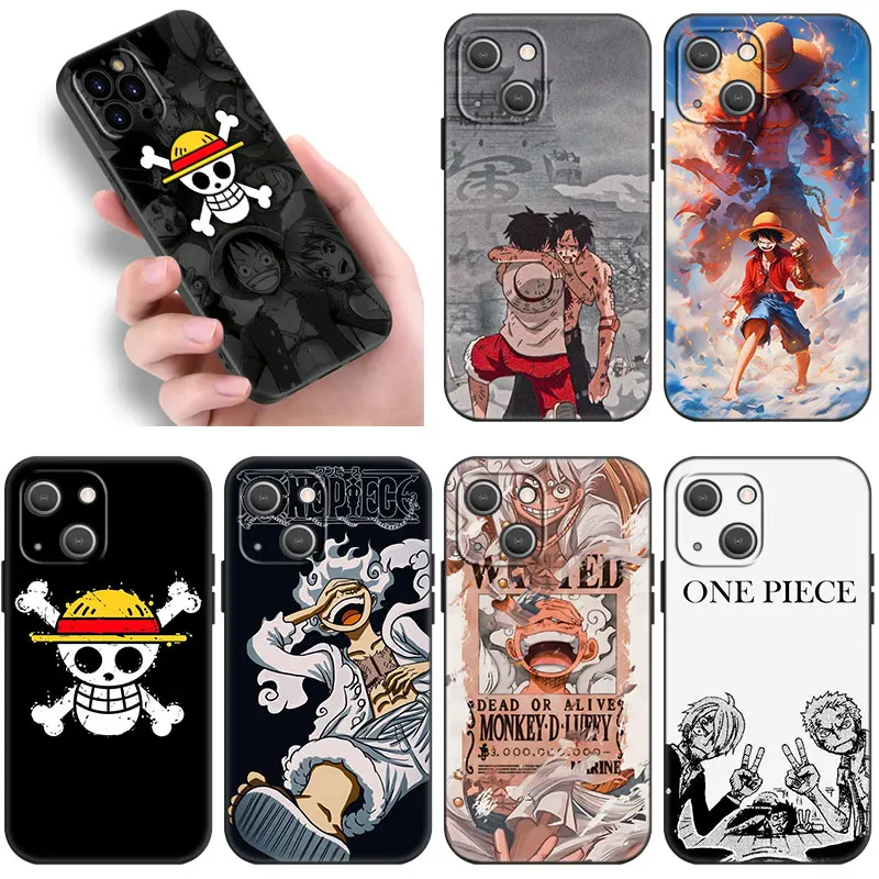 One Piece monkey d luffy Black Phone Case For Xiaomi Mi POCO X6 Pro NEO 5G M6 F6 X5 X4 F5 M6 Pro X3 NFC M3 M5 M4 Pro F4 F3 GT