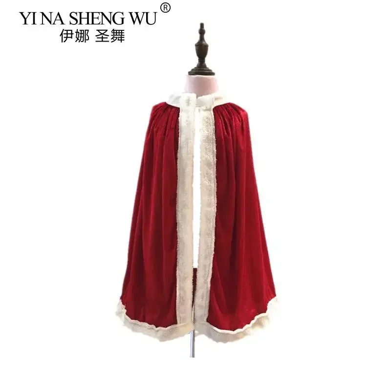 Christmas Cloak King Robe Anime Medieval Children Prince Cloak Cape Party Performance Festive Outfit Halloween Cosplay Costume