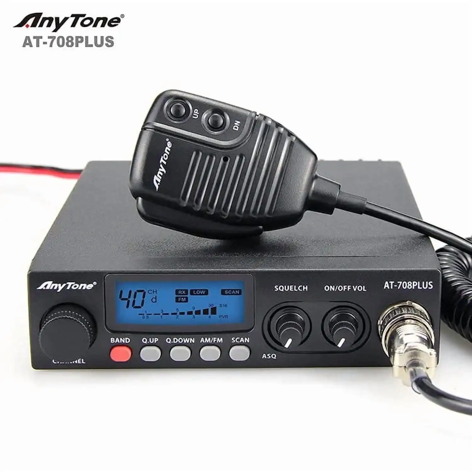 Anytone at708plus cb rádio 24.265-29.655mhz am fm asq banda urbana carro compacto veículo automóvel 11 metros intercomunicador sem fio