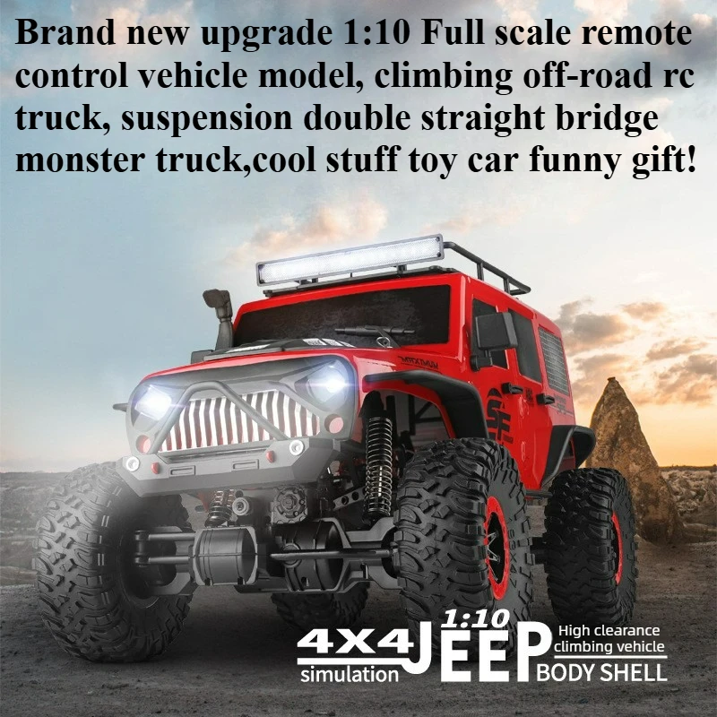 

Крутая игрушка-машинка, забавный подарок – высокоскоростной полноприводный радиоуправляемый грузовик 1:10, внедорожный радиоуправляемый автомобиль для взрослых, машинка на пульте управления, монстр-трак