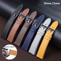 Genuine Cowhide Watch Strap 20mm 22mm Calfskin Watchband for Casio for Women Men Watch band Accessories Solid Buckle Black Brown