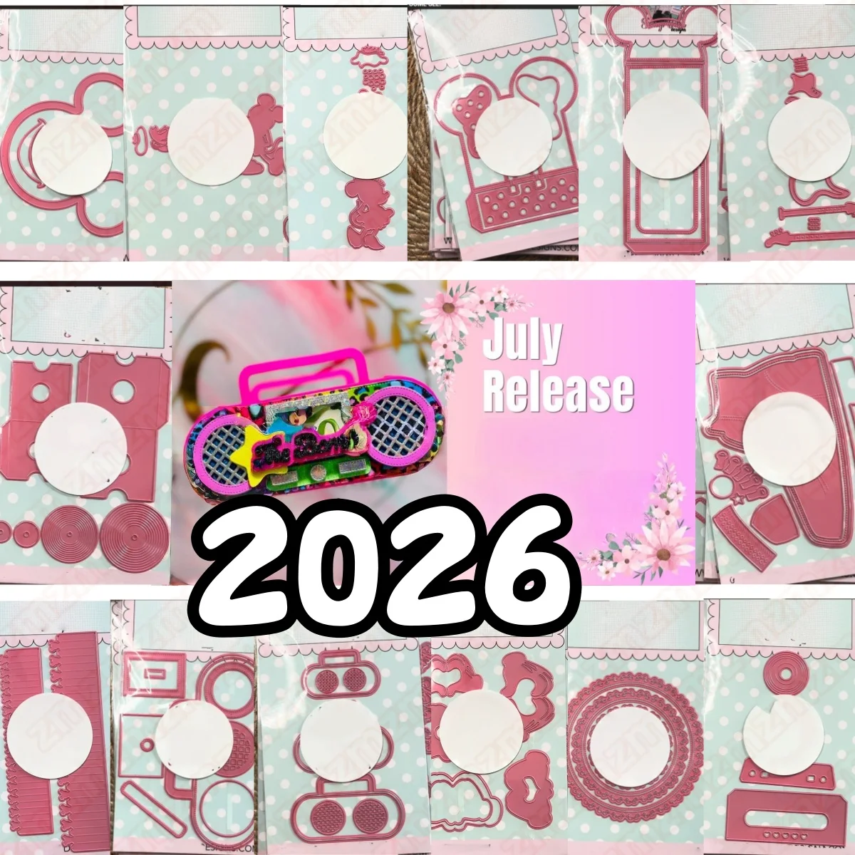 July 2026 New Radio Classic Mouse Skates Metal Cutting Dies Clear Stamps for DIY Decorating Scrapbook Card Album Embossing Craft