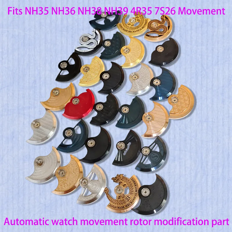 NH35 NH36 Watch Movement Automatic Pendulum Rotor Fits NH34 NH35 NH36 NH38 NH39 NH70 4R 7S 6R Movement Rotor Part Replace