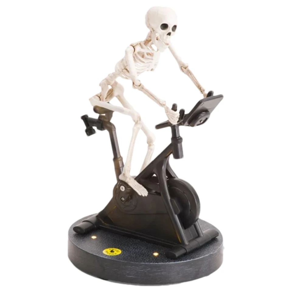Resin Skeleton Riding Bike Halloween Decoration