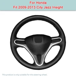 DIY Car steering Wheel Cover For Honda Fit 2009-2013 City Jazz Insight Artificial Leather Cover For Steering Wheel Original
