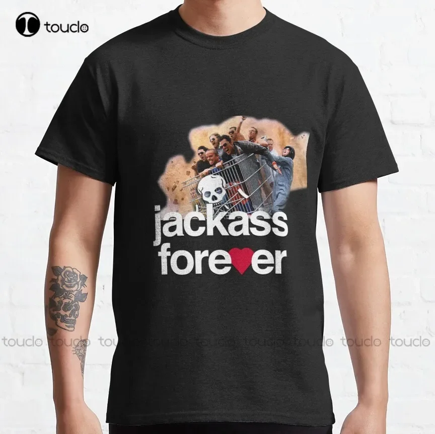 Jackass Forever Johnny Knoxville Jackass  Classic T-Shirt Mens Tee Shirts Custom Aldult Teen Unisex Digital Printing Tee Shirts