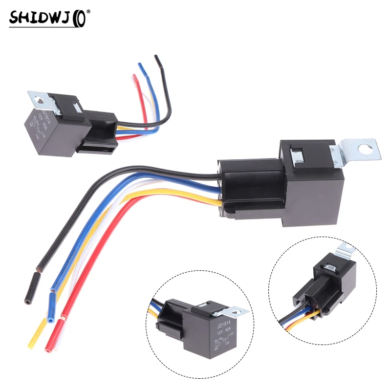 

DC 12V 40A Car Truck Auto Automobile Automotive Relay With 5 Pin Socket 5 Wires For Car Lamplight Fan Air Condition