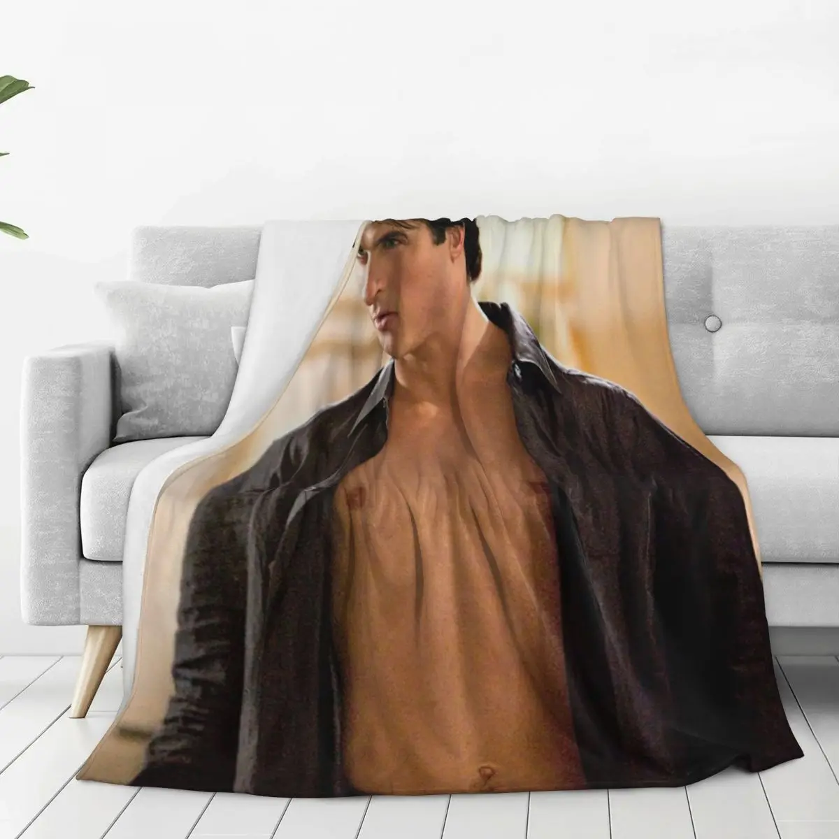 Hot Damon Scene Blankets Flannel Warm Sofa Throw Blankets For Home Bedroom Travel Throws Bedspread Quilt