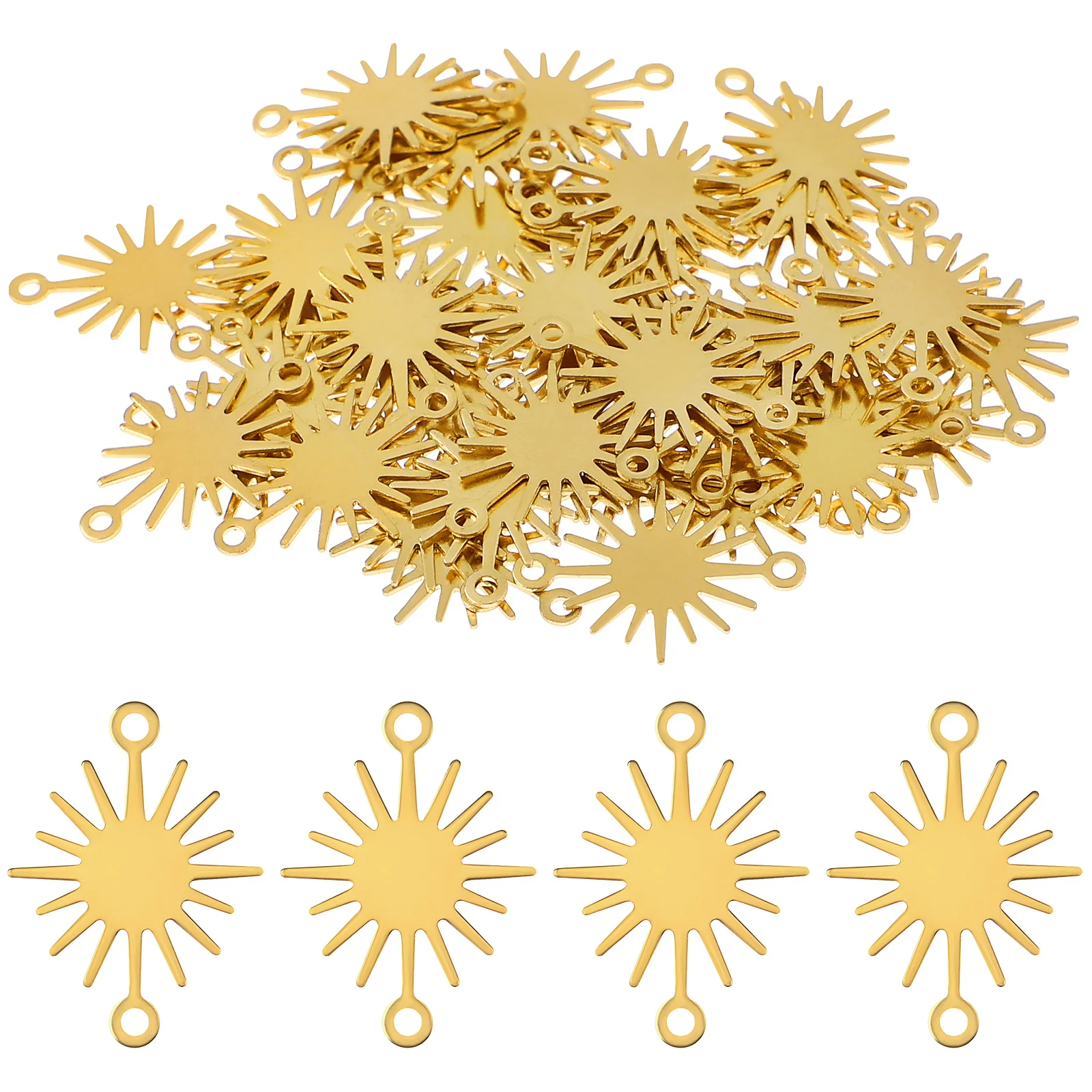 50 قطعة قلادة على شكل الشمس موصلات سبيكة Diy بها بنفسك صنع المجوهرات السحر للقلائد والأساور والأقراط لوازم الحرفية الشمس #3
