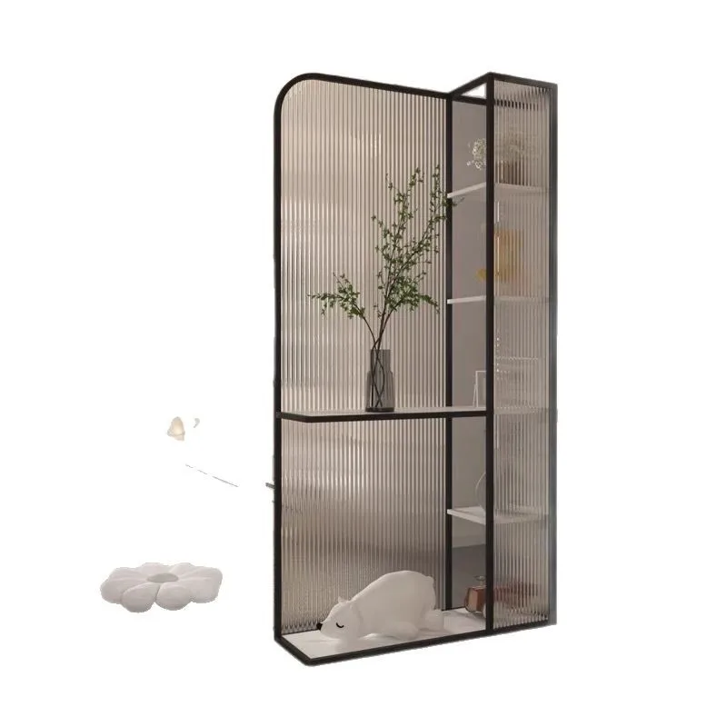 

Glass partition rack enters the door living room porch cabinet screen simple modern sofa enters the door Changhong water pattern