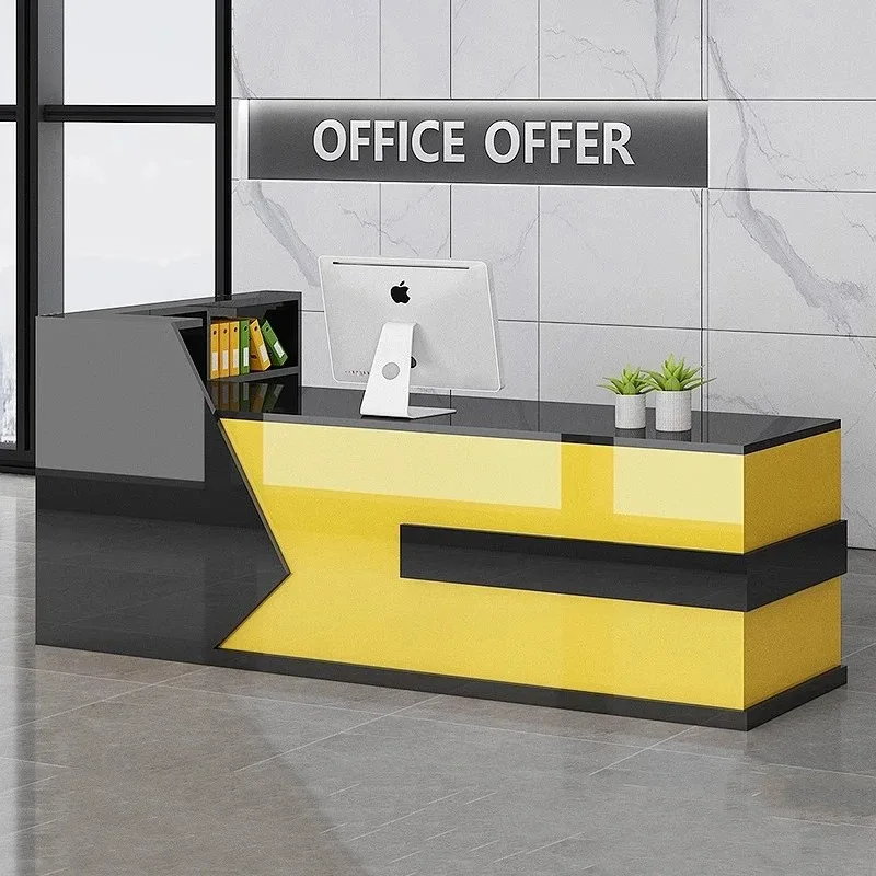 

European Luxury Reception Desk Simple Modern Salon Organizers Design Reception Desk Beauty Escritorio Space Saving Furniture