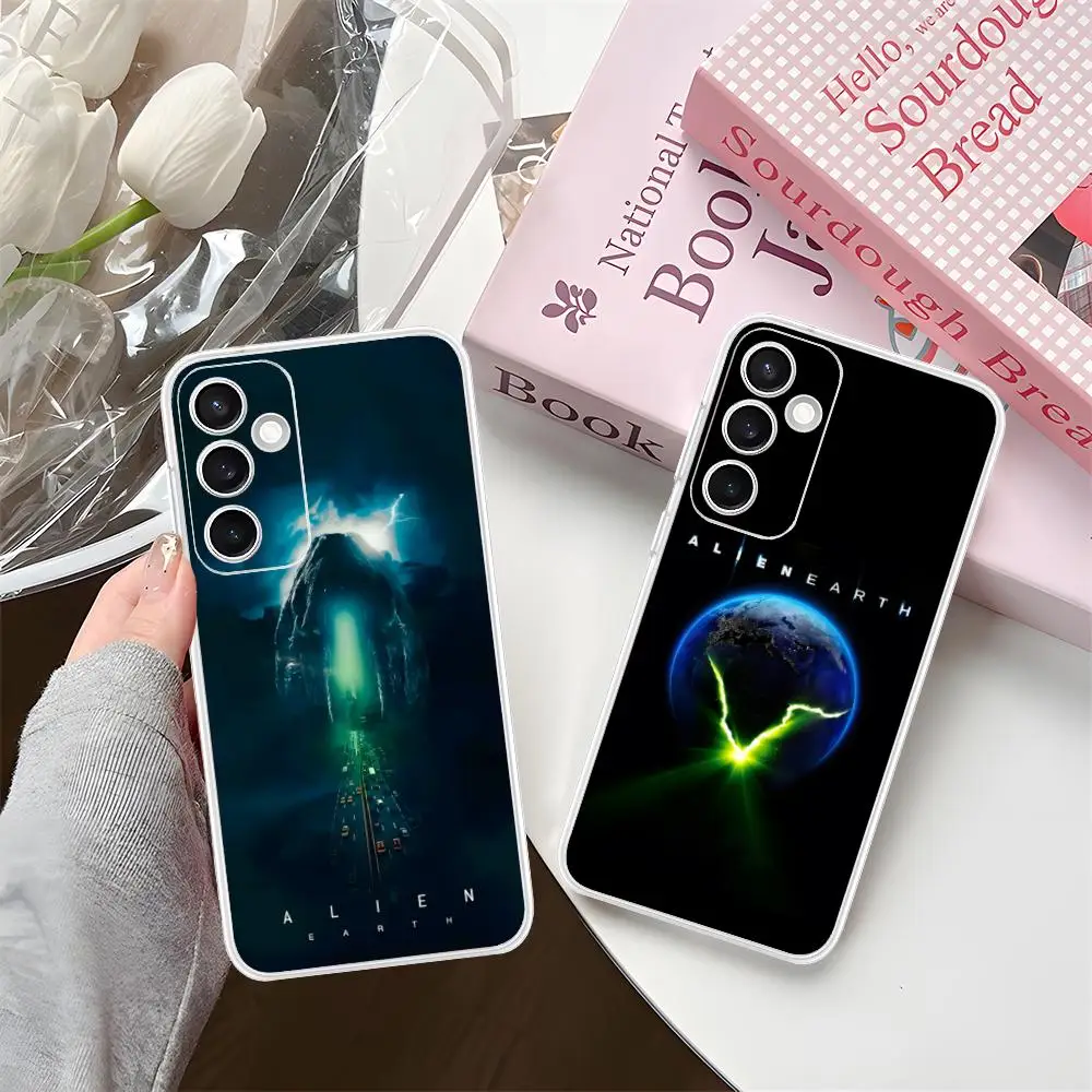 Alien Earth Mobile Cell Phone Case for Samsung Galaxy S25 S24 S23 S22 S21Plus FE Ultra Clear Colorful Cover Cover Pretty