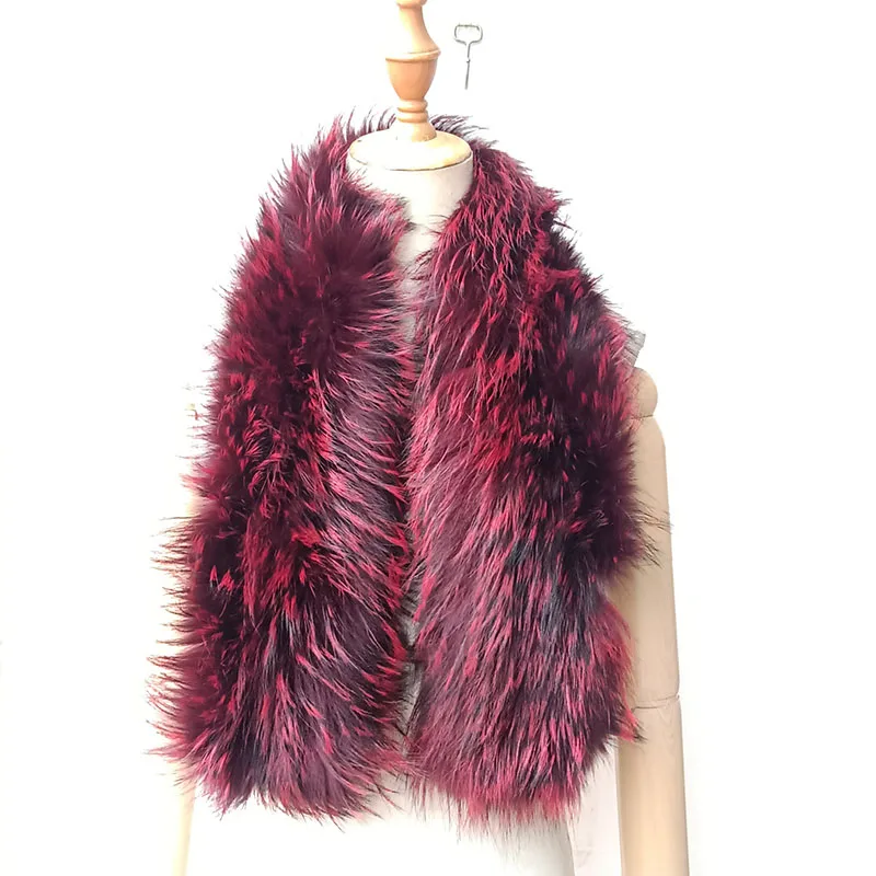 2023 Women High Quality Winter Real Fox Fur Scarf White Luxury Warm Female Natural Fur Scarves