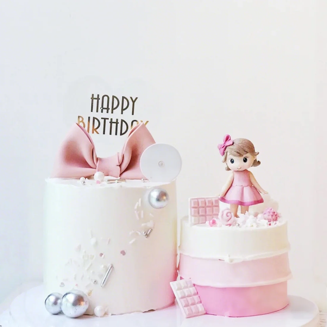 Girl Birthday Party Cake Decoration Cute Miniature Girl Figurines For Girl Birthday Party Supplies Fairy Cake Topper Ornament - view 3