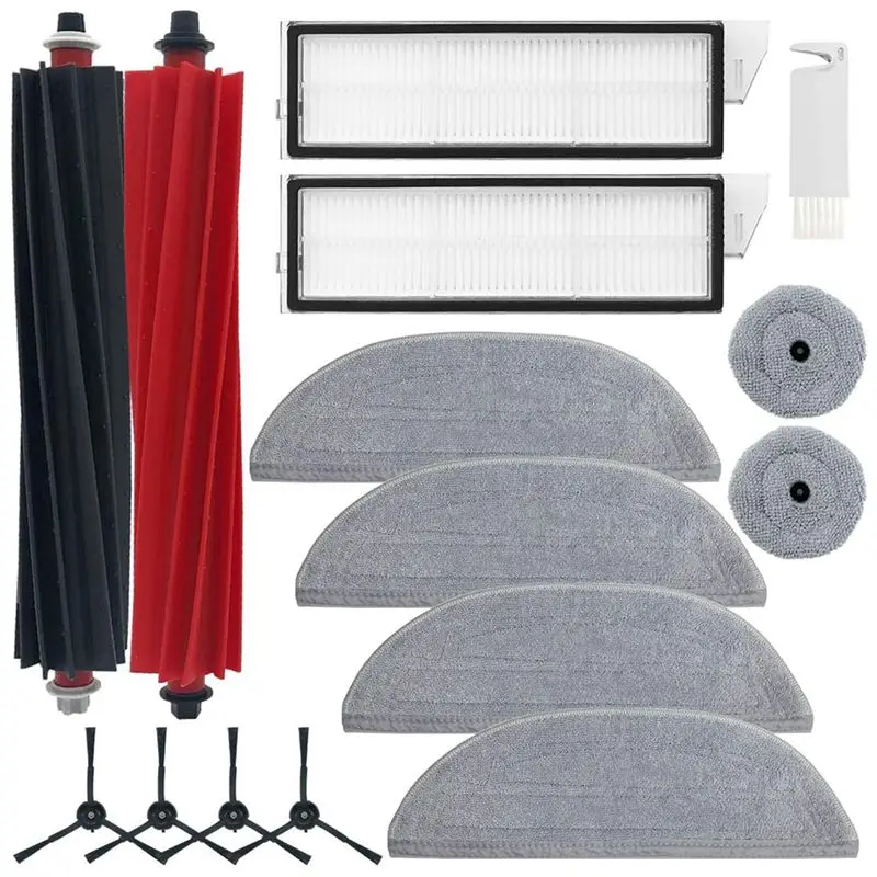 A02M-For Roborock S8 Maxv Ultra Robot Vacuum Cleaner Main Side Brushes Mop Cloths HEPA Filters Accessories