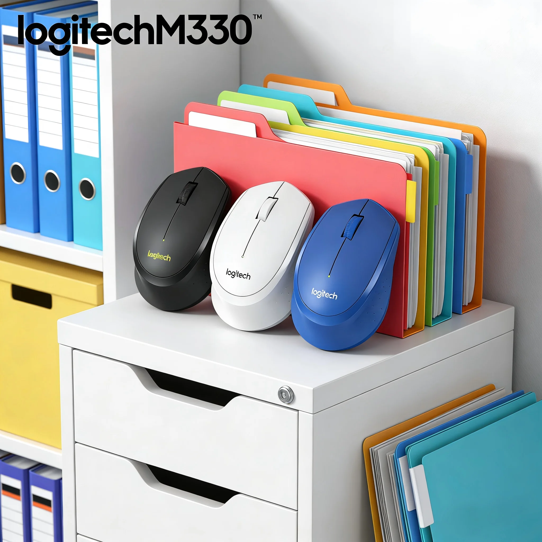 

Logitech M330 sleek and minimalist wireless mouse, features silent operation, low power consumption, precision,Comfortable Touch
