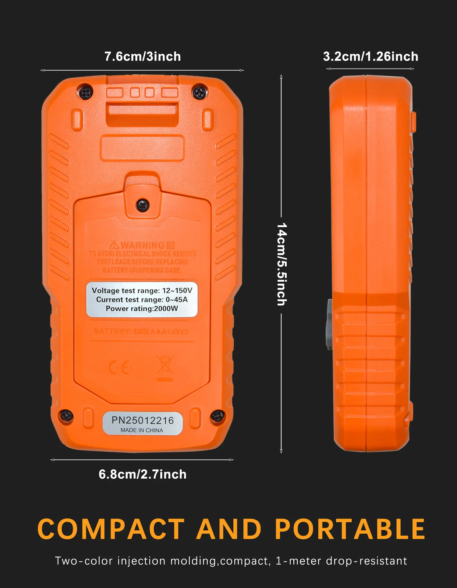ZIBOO FT-2000W Solarpanel-Tester, MPPT-Messgerät, offener Stromkreis, Spannung und Kurzschluss, mit Hintergrundbeleuchtung und Datenspeicherung, FT-1000 W. – Detail 5