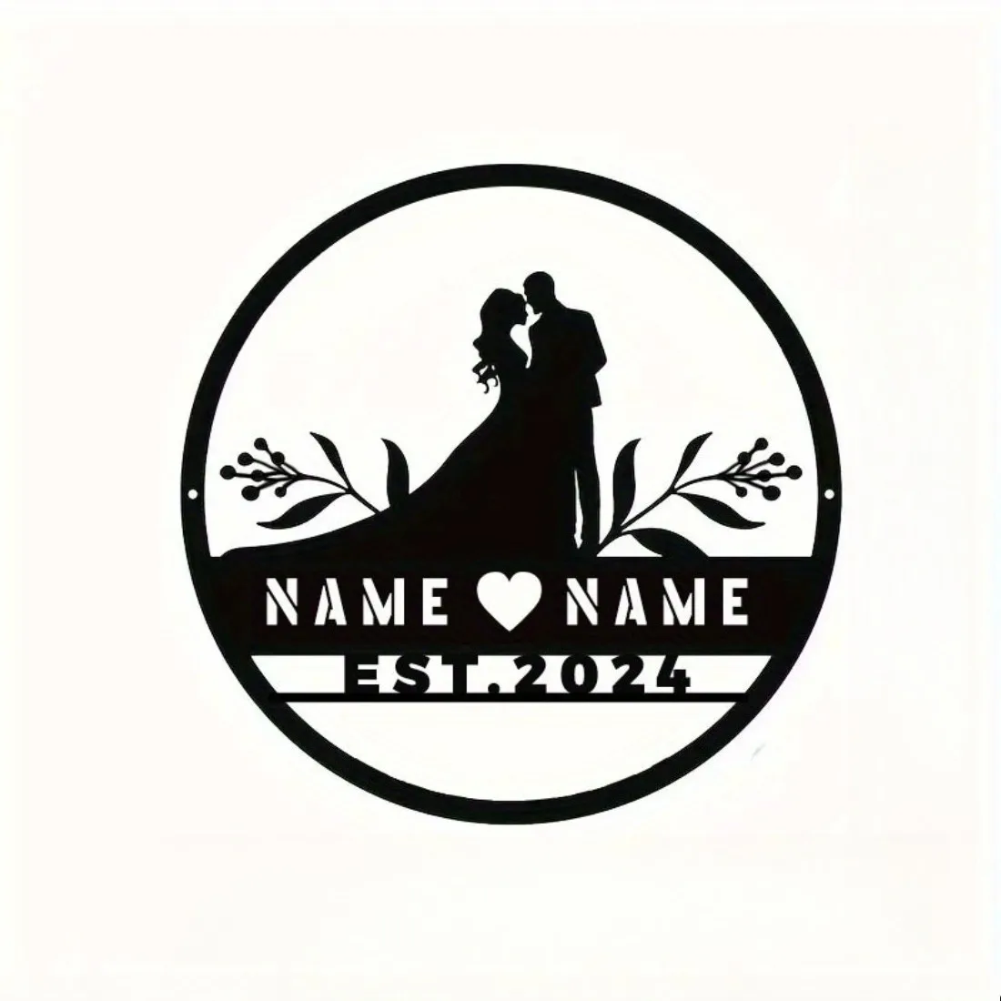 Custom Metal Name Sign - Personalized Wall Decor for Couples/Families/Friends, Stunning Wedding Anniversary Valentine's Gift.