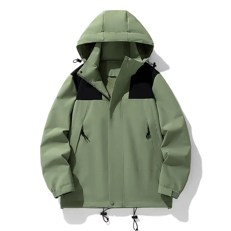 

Couples Style Spring Autumn Jacket Men's Thin Waterproof Windbreaker Outdoor Fishing Mountain Climbing Casual Loose Fit PU Ma...