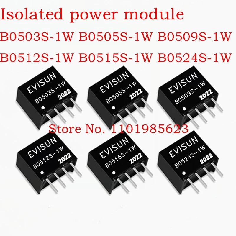 1PCS B0503S-1W B0505S-1W B0509S-1W B0512S-1W B0515S-1W B0524S-1W 5V TRANSFORMAR 3.3V 5V 9V 12V 24V 1W Isolado módulo de potência