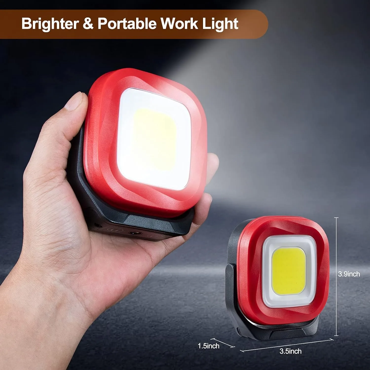 COB Portable Camping Light 1000 Lumen USB Rechargeable LED Flashlight Outdoor Emergency Work Lamp Magnetic Tent Lantern 2400mAh