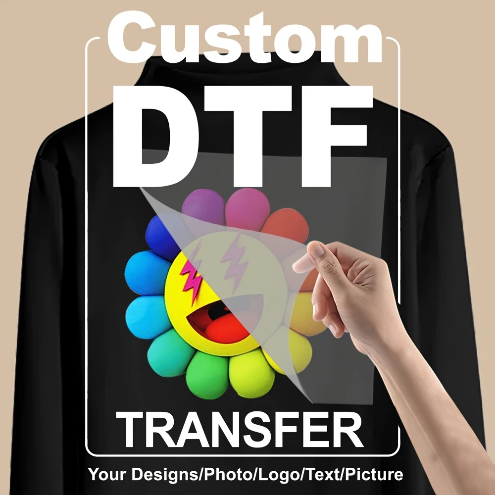 Custom Personalized DTF Vinyl Heat Transfer Patches Clothing  Jackets T-shirts Bags Pillows Carpets Flags DIY Decorative Decals