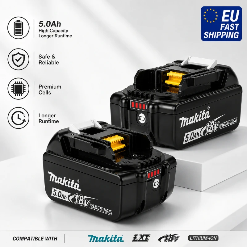 Makita BL1850B BL1860 Akku 18V 5,0Ah Li-Ionen Ersatzakku LXT Kabellose Elektrowerkzeuge EU-Lagerbestand