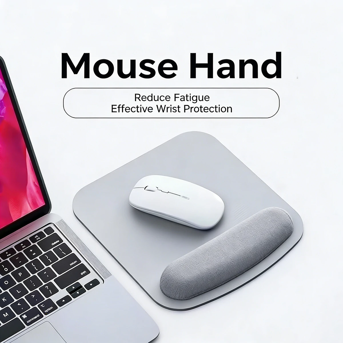 Memory Foam Mouse Wrist Pad, Office Wrist Cushion, Anti-Slip Mouse Pillow, 1 Piece