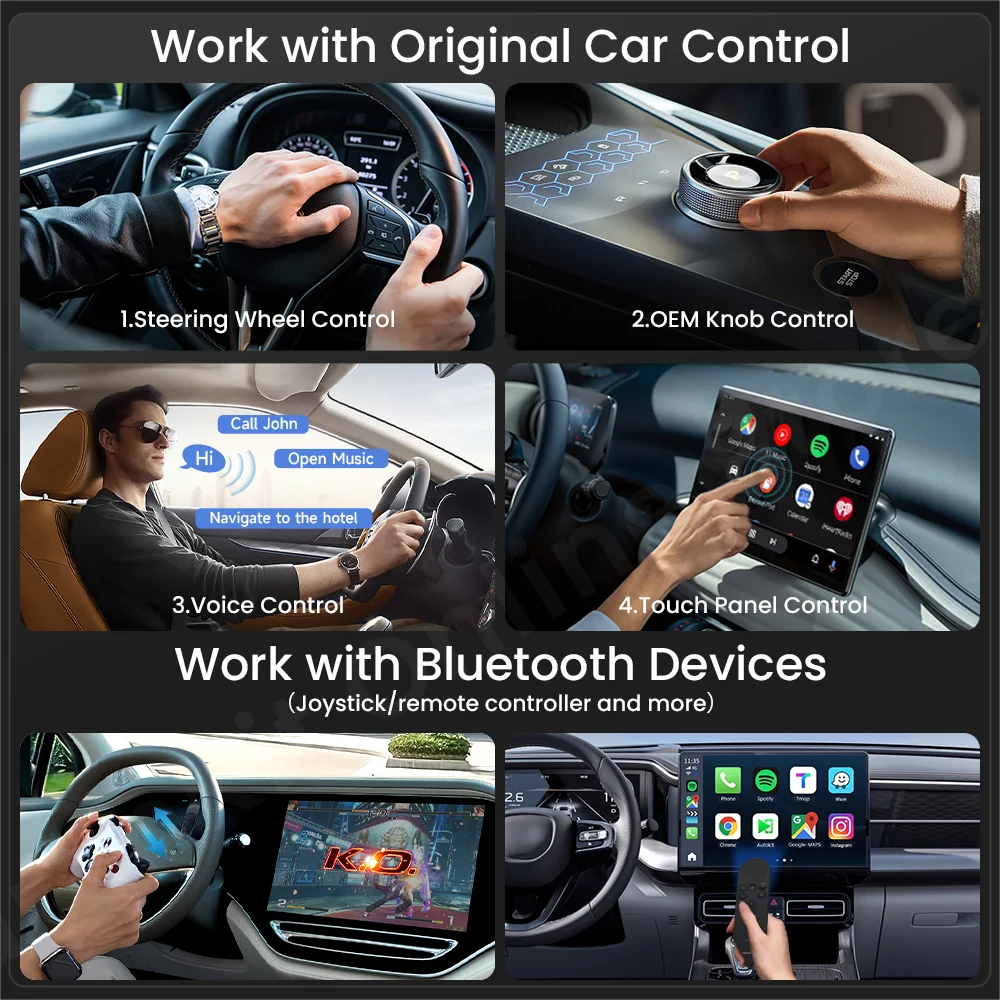 Carlinkit กล่อง SDM660ทีวี Android 13 Qualcomm 8 core Android Auto CarPlay ตัวรับสัญญาณ WIFI สนับสนุนวิดีโอออนไลน์ USB-A พอร์ต YouTube