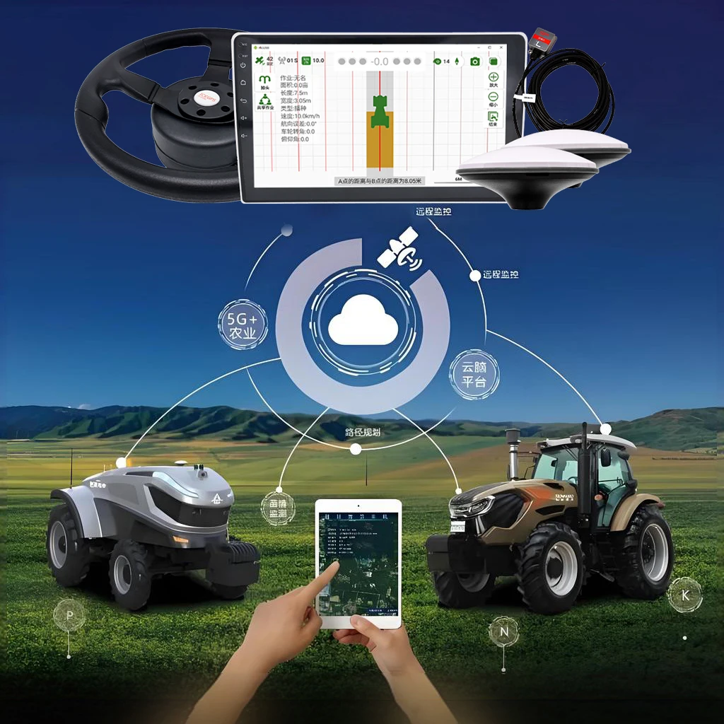 High Precision Tractor Autosteer System - RTK GPS Auto Steering for Agricultural Machinery