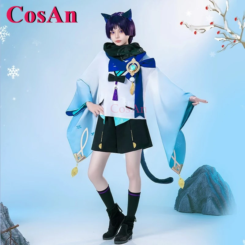 

CosAn Game Genshin Impact Wanderer/Scaramouche Cosplay Costumes Fashion Winter Snow Suits Halloween Party Role Play Clothing New
