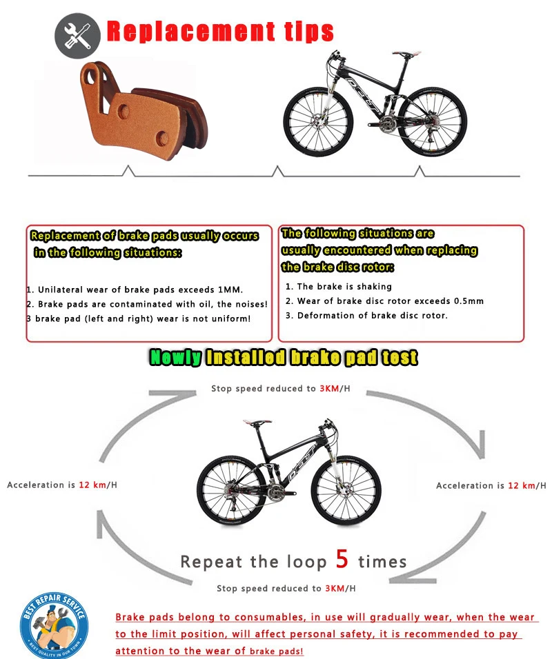 DELT 4 أزواج من وسادات فرامل قرص الدراجة الملبدة، لـ، Marta، SL، الياقات، الهيكل العظمي، EXO، MTB، الجبل، الدراجة، ركوب الدراجات، الجزء #6